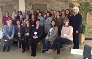 Sheila MacDonald with colleagues at a speech language pathology conference in Toronto, Ontario.